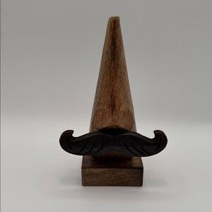 Wooden Mustache Eyeglass Holder
